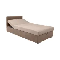 Sofá cama Rico con arcón y respaldo ajustable beige