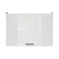 Armario de cocina superior Junona Line 60 cm de esquina izquierda/derecha brillo tiza