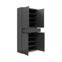 Mueble para pasillo Yamael 90 cm con 4 puertas y un cajón grafito