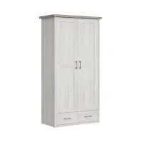 Armario de dos puertas Luca Baby con cajones alerce sibiu claro