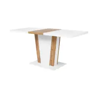 Mesa extensible Zalder 120/160x68 roble wotan/blanco