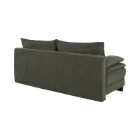 Sofá de tres plazas Lindon convertible con arcón chenilla verde