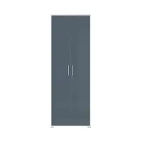 Armario de dos puertas Office Lux 79 cm gris claro/grafito cristal