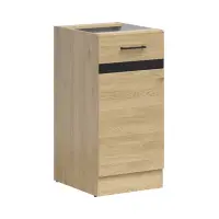 Mueble bajo de cocina Junona Line 40 cm derecha con puerta roble bernstein