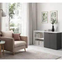 Estantería System 64 con estante blanca