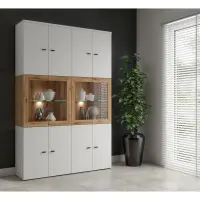 Vitrina System 64 con 2 puertas roble coast evoke