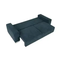 Sofá de tres plazas Kizo convertible turquesa