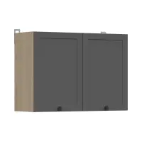 Armario de cocina superior Junona Line 80 cm con 2 puertas roble bernstein/grafito