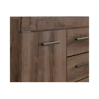 Cómoda Balin 160 cm con 2 puertas y 3 cajones roble monastery