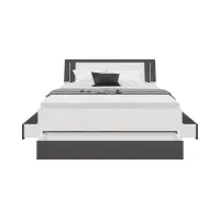 Кровать Saturn 160x200 с 3 ящиками белая/графит