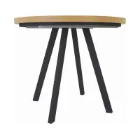 Стол раскладной Pares дуб артизан/черный 90-180x90