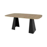 Mesa extensible Dango 100-176/76 roble artisan negro