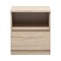 Mesita de noche Tetrix 45 cm con cajón roble sonoma