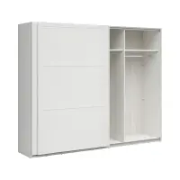Armario de puertas correderas Loksa 270 cm pino andersen blanco/roble grandson
