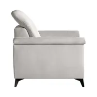 Sillón Doria de terciopelo crema