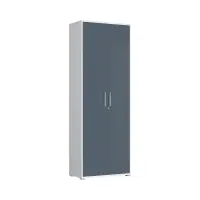 Armario de dos puertas Office Lux 79 cm gris claro/grafito cristal