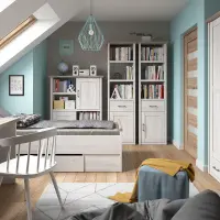 Cama Luca Juzi 90x200 con cajón alerce sibiu claro