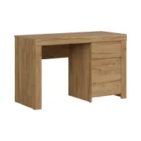 Escritorio Holten 130 cm con puerta y cajón roble waterford