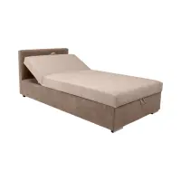 Sofá cama Rico con arcón y respaldo ajustable beige