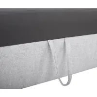 Sofá rinconera universal Evia con función de cama, arcón y reposacabezas ajustables gris claro