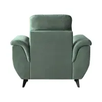 Sillón Doria de terciopelo verde