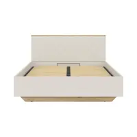 Cama Glamour 160x200 con contenedor y somier cachemira/roble mauvella