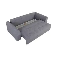 Sofá de tres plazas Royal IV convertible con arcón gris oscuro