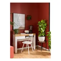 Tocador Holten 106 cm con cajón y estante blanco brillo