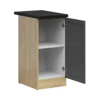 Armario de cocina inferior Junona Line 40 cm derecho grafito con encimera