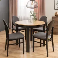 Mesa extensible Bernardin NEO 100-176/76 roble artisan/negro