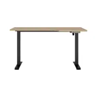 Escritorio de esquina con regulación eléctrica Space Office 140 cm derecho roble artisan