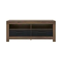 Mueble RTV Balin 140 cm con 2 cajones y estante roble monastery/negro