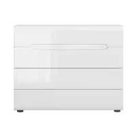 Cómoda Azteca Trio 105 cm con 4 cajones blanco brillo