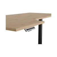 Escritorio de esquina con regulación eléctrica Space Office 140 cm izquierdo roble artisan
