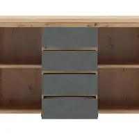 Cómoda Larios 143 cm con 2 puertas y 4 cajones roble artisan/matera