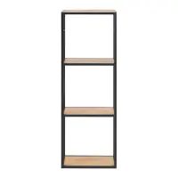 Estante de pared Seaford 24 cm con 3 estantes roble salvaje mate