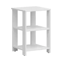 Mesa rectangular Neno 35x37 con estantes blanca