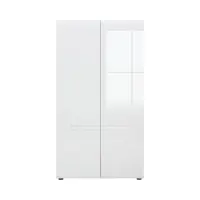 Armario de dos puertas Azteca Trio 105 cm blanco brillo