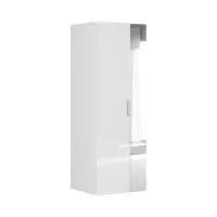 Armario de dos puertas Flex 75 cm con espejo blanco brillo