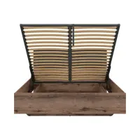 Cama Kassel B1 180x200 con somier y contenedor roble monastery