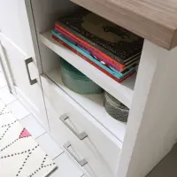 Cómoda Luca Baby 107 cm con puertas y 2 cajones alerce sibiu claro