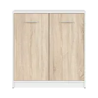 Armario Nepo Plus 80 cm de dos puertas blanco/roble sonoma