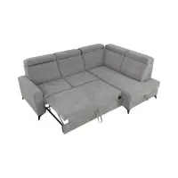 Угловой диван правосторонний Amado раскладной с ящиком серый