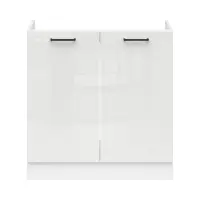 Mueble de cocina bajo fregadero Junona Line 80 cm brillo tiza