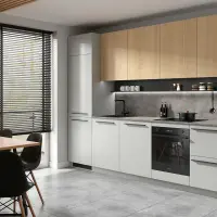 Iluminación LED con estante de 225 cm para cocina Milino negro