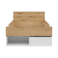 Cama Homeland 100x200 con cajones blanco/roble artisan