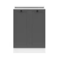 Mueble de cocina bajo Junona Line 60 cm de dos puertas grafito