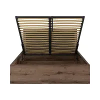 Cama Balin 160x200 con somier y contenedor roble monastery/negro