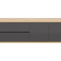 Mueble RTV Yamael 184 cm con 2 puertas y 2 cajones grafito