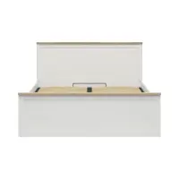 Cama Loksa B 180x200 con somier y arcón pino andersen blanco